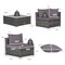 Costway 7PCS Patio Rattan Furniture Set Sectional Sofa Cushioned Garden Gray
